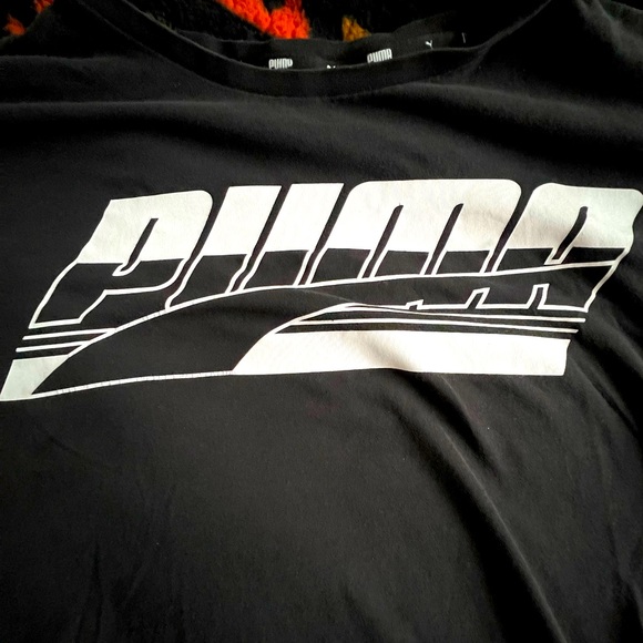Puma Retro Black & White Tee - Picture 1 of 7